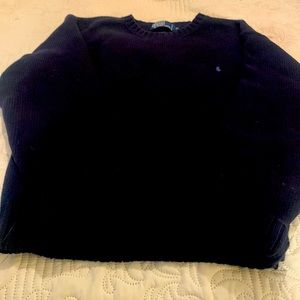 Polo Black crew neck sweater!  Excellent condition No smoking